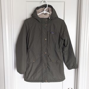 Patagonia Girls Isthmus Insulated Parka - Green sz XL 14